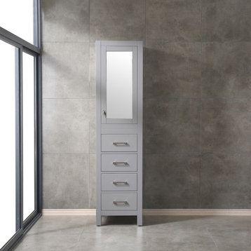 Eviva Aberdeen 18" Freestanding Side Cabinet in Grey