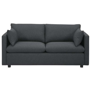 Melrose Upholstered Fabric Sofa, Gray