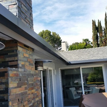 Fascia Wrap, Custom Sectional Slant Back Box Gutters in Studio City
