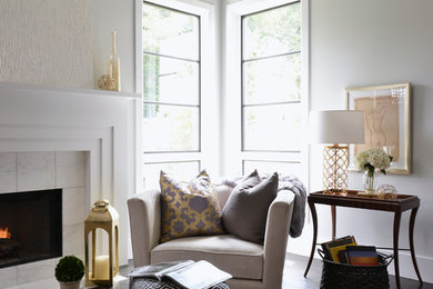 Living room - transitional living room idea in Dallas