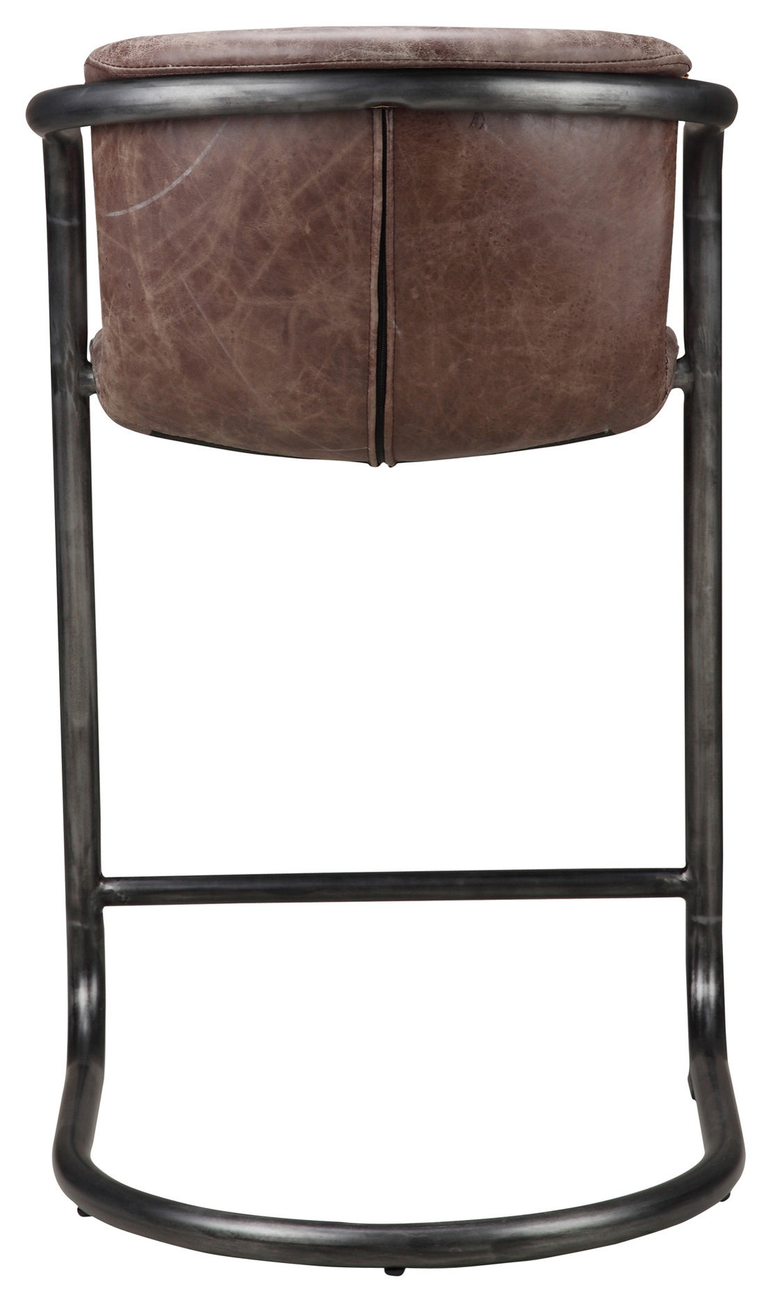 22 Inch Counter Stool Grazed Brown Leather (Set of 2) Brown Industrial ...