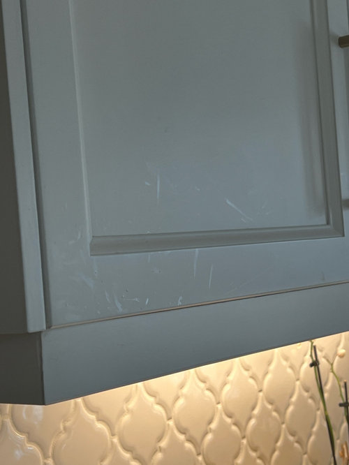 shiny marks on white cupboards | Houzz Forum