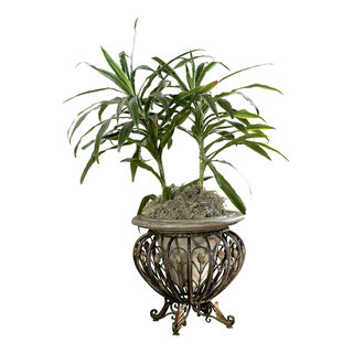 Butler Cast Iron & Stone Planter - Traditional - Indoor Pots And ...