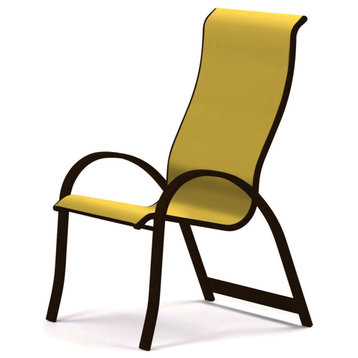 Aruba II Sling Supreme Height Arm Chair, Textured White/Red, Textured Kona, Yell