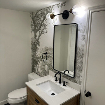 Powder room wallpaper installation New York, NY - 10023