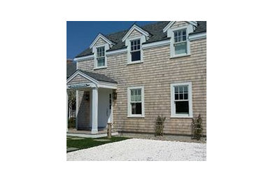 Inspiration for a coastal exterior home remodel in Boston