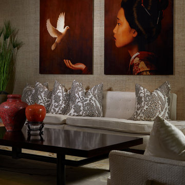 Artfully Curated In Palm Beach: Living Room