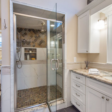 Master bathroom before & after