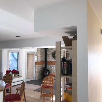 Existing view from open hallway; where side door was originally located.