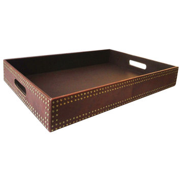 Studded Leather Tray