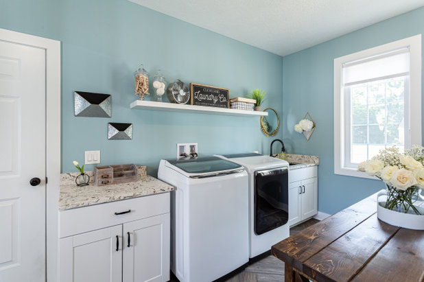 Farmhouse Laundry Room by CNC Home & Design