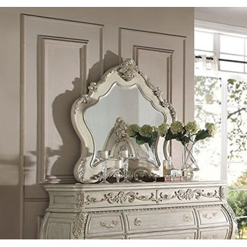 Acme Furniture 27014 Ragenardus Mirror, Antique White