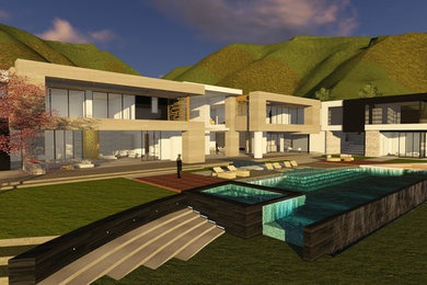 Inspiration for a modern exterior home remodel in Los Angeles