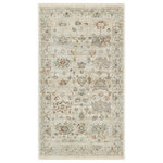 Nourison - Nourison Traditional Home 2'6" x 4'6" Beige Vintage Indoor Area Rug - Set the tone for rest and relaxation with this vintage-inspired beige rug from the Traditional Home Collection. Classic Persian motifs are reinvented with transitional styling, then finished with short fringe edges. The machine-made polypropylene construction boasts performance and durability, resulting in a shed-free rug that cleans up easily with regular vacuuming and spot cleaning with a damp washcloth.