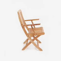 Wintons Teak Rennes Folding Armchair - Outdoor Dining Chairs