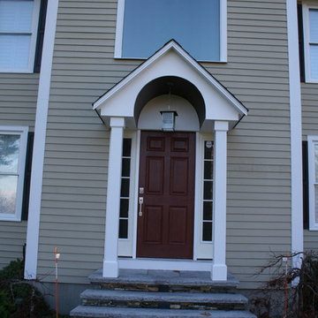 Front portico with arch