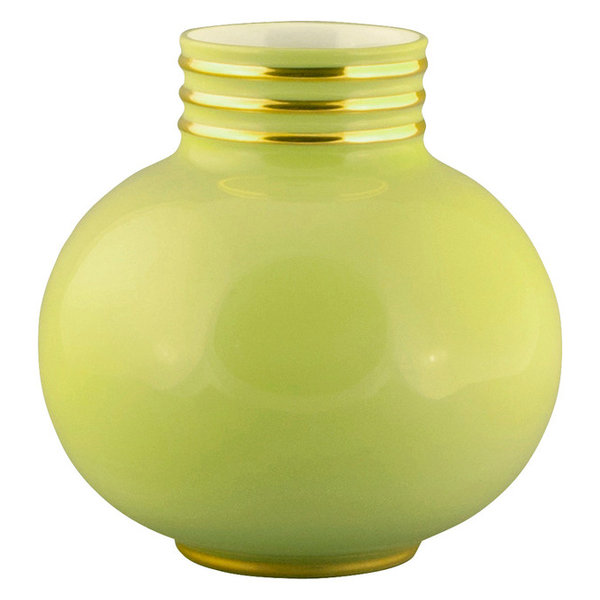 Arienne Petite Round Vase, Celery & Gold