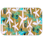 Mary Gifts By The Beach - Star Fish Plush Bath Mat, 20"x15" - Bath mats from my original art and designs. Super soft plush fabric with a non skid backing. Eco friendly water base dyes that will not fade or alter the texture of the fabric. Washable 100 % polyester and mold resistant. Great for the bath room or anywhere in the home. At 1/2 inch thick our mats are softer and more plush than the typical comfort mats.Your toes will love you.