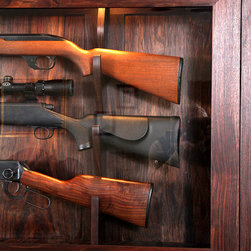Walnut Gun Cabinet - Filing Cabinets