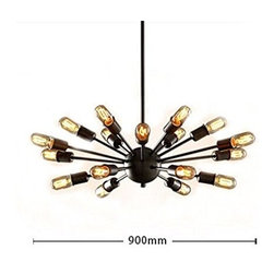 Unitary&trade; Vintage Metal Large Chandelier With 18 Lights Painted Finish - Chandeliers