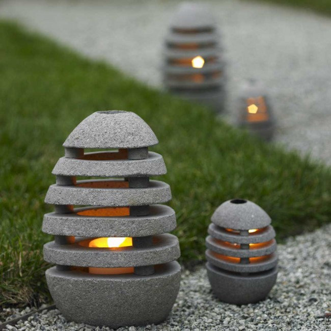 Stone Egg Candle Lanterns - VivaTerra