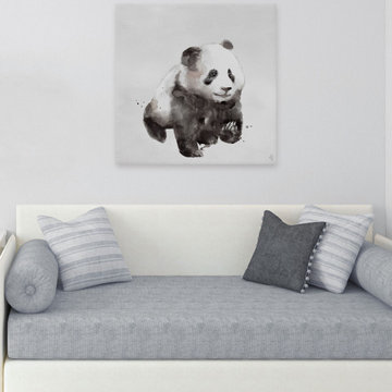 "Cuddly Panda" Painting Print on Wrapped Canvas