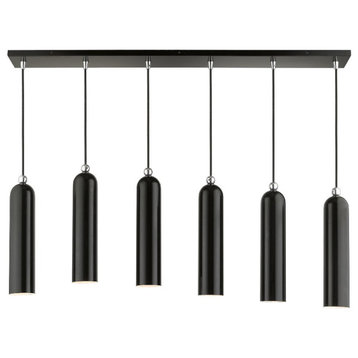6 Light Linear Pendant in Mid Century Modern Style - 4.5 Inches wide by 16.5