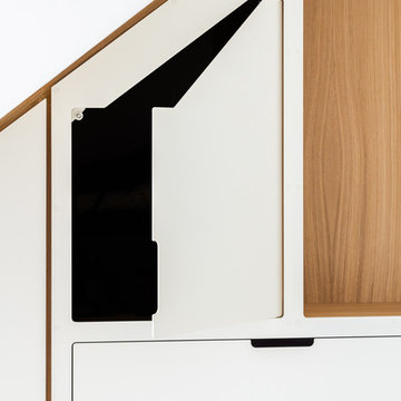 Dressing et table de chevet Pô courbes sous les toits