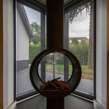 Concealed Roller Blinds in Fire Place