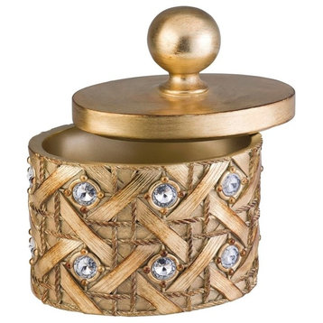 9"H Gold Mahla Jewelry Box