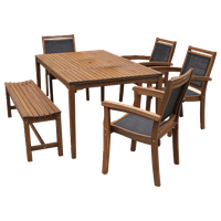 Catania 6-Piece Sling and Eucalyptus Dining Set