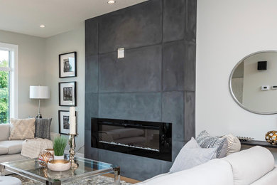 Living room photo in Edmonton