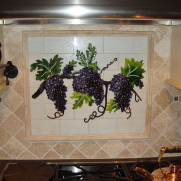 Grapes and Vines Themed Backsplash