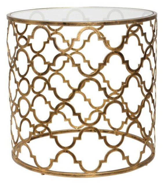 Uttermost 25016 Quatrefoil End Table Mediterranean Side Tables And End Tables by