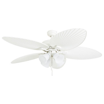 Honeywell Palm Lake Tropical Ceiling Fan With Light, 52", White