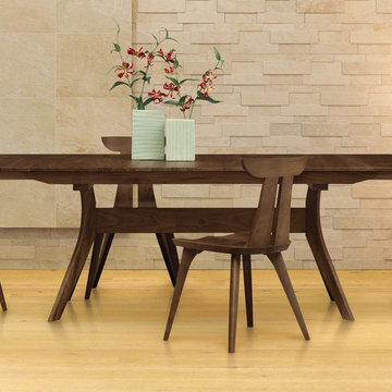Audrey Extension Table with Estelle Chairs in Walnut