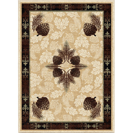 Baton Rouge Lodge Area Rug, Antique, 2'3"x3'3"