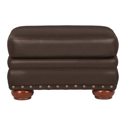 Brennan Premier Ottoman by La-Z-Boy shown in Cigar - Products