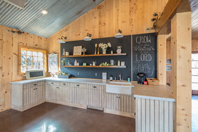 Example of a mountain style kitchen design in Other