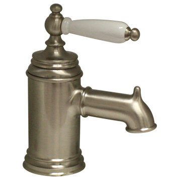 for single Hole/Single Lever Lavatory Faucet, Porcelain Handle, Pop-up Waste