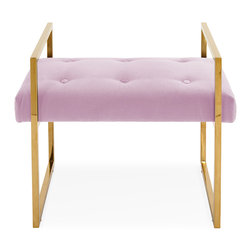 Jonathan Adler - Beaumont Bench, Rialto Lavender - Upholstered Benches