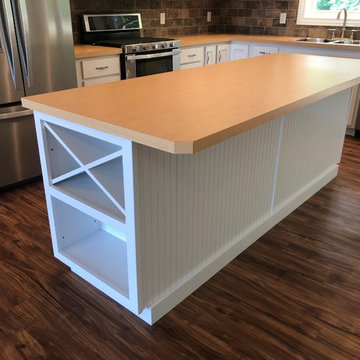 New Construction Milan, IL Koch Express Painted White Formica Amber Maple