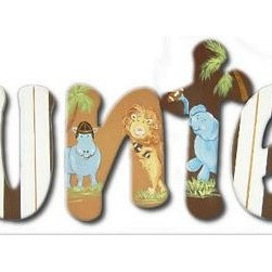 Custom Painted Jungle Letters - Wall Letters