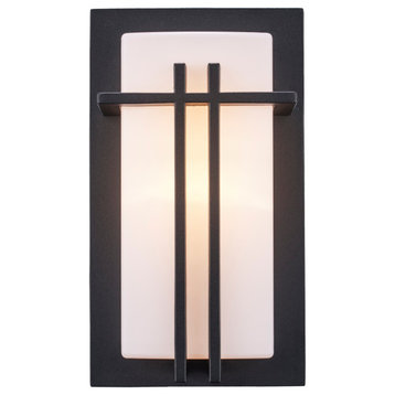 Trans Globe Lighting 40280 Doheny 1 Light 12" Tall Outdoor Wall - Black