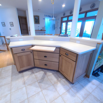 Transitional Kitchen Remodel Done in a Natural Shaker Door