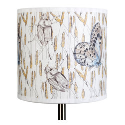Butterfly & Beetle Small Drum Lampshade - Lampshades