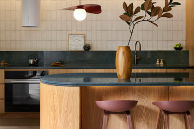 Kitchen - mid-century modern kitchen idea in Philadelphia