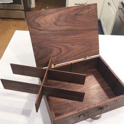 Walnut Box with Dividers - Jewelry Boxes And Organizers