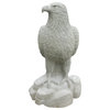 Majestic Eagle Right Concrete Statue in Hand Smooth Finish, Unpainted
