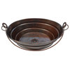 16" Oval Copper Bucket Vessel Bath Sink with 13" Clayborne ORB Faucet & Drain